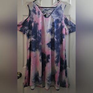 NWT Blue Time Tie Dye Sundress